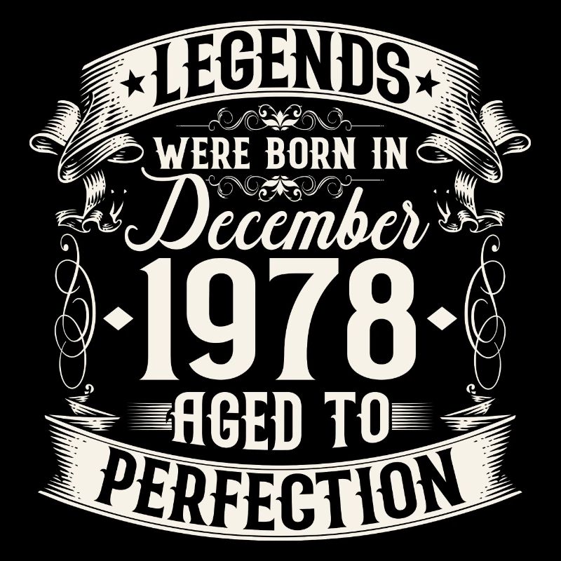 Décembre né 1978 Vintage anniversaire