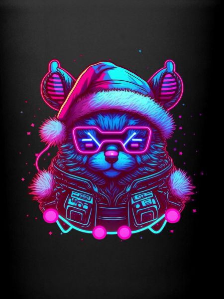 Noël Synthwave Kitty