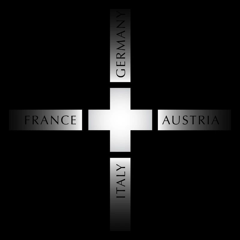 Schweizerkreuz und Nachbarländer