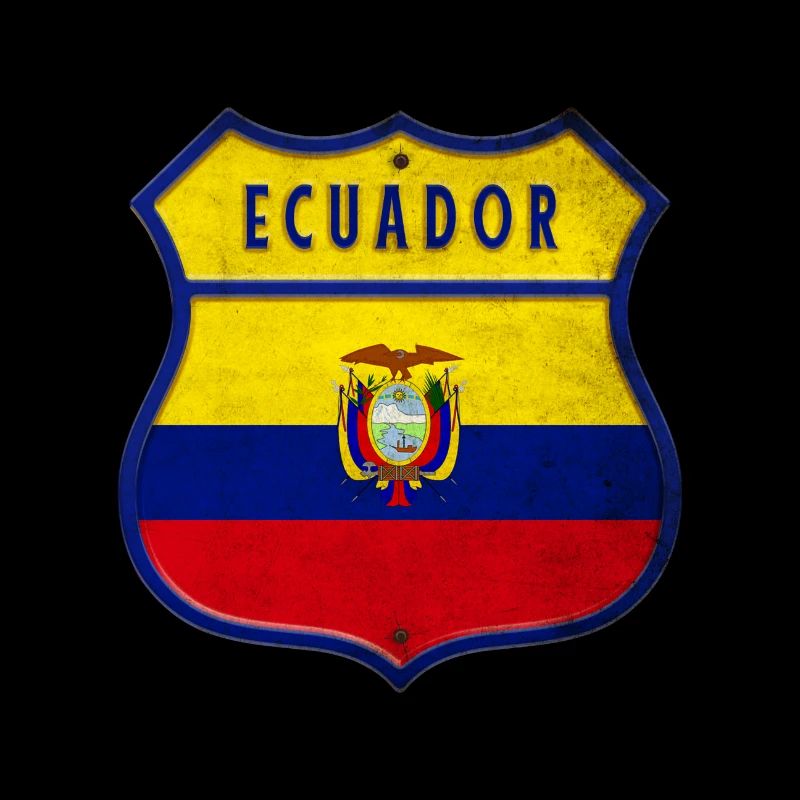 Ecuador Flaggen Wappen Design