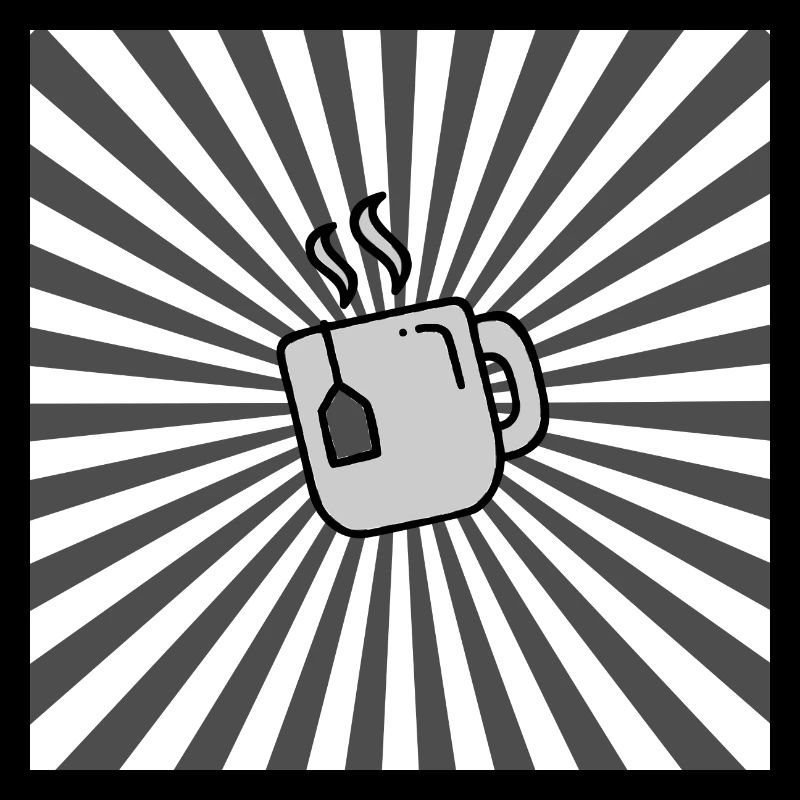 Sunburst Tea grey white-Sonnenaufgang Teetasse
