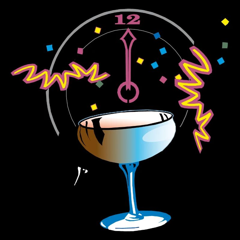 Neujahr Anstossen Konfetti