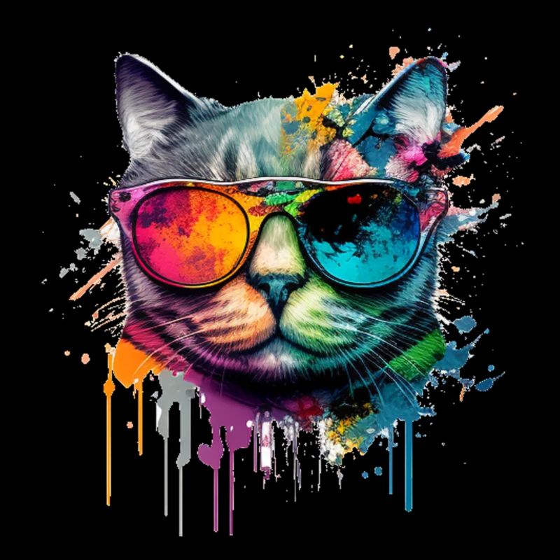 Cool Cheeky Graffiti Cat Maine Coon Persan