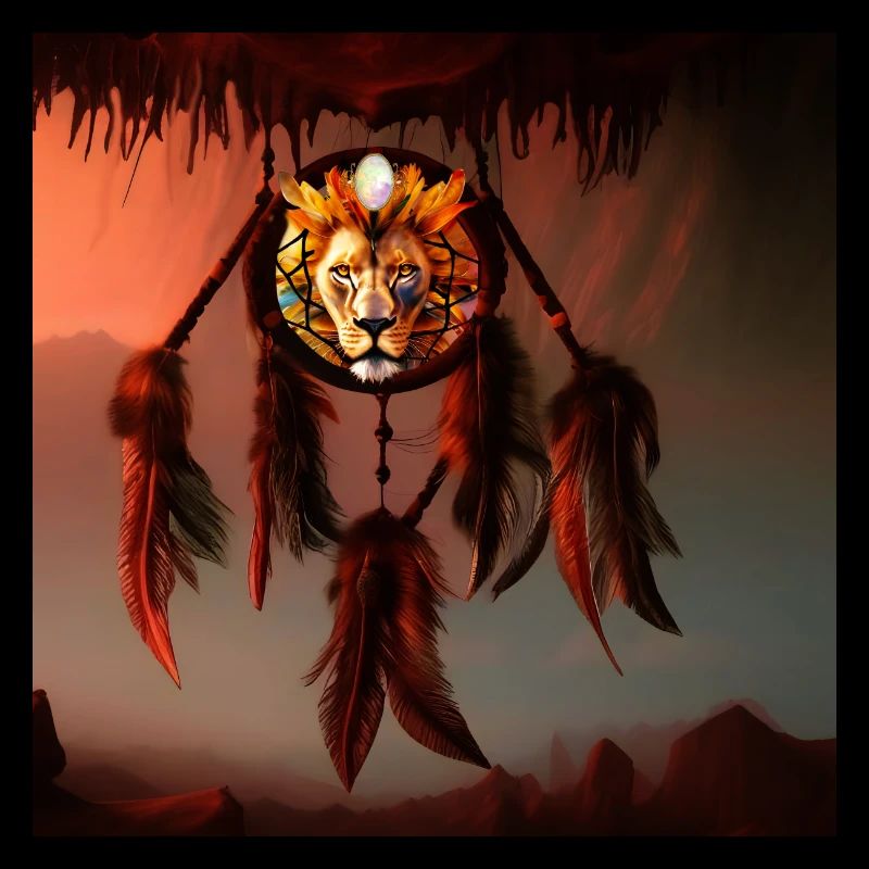 Dream catcher with lion