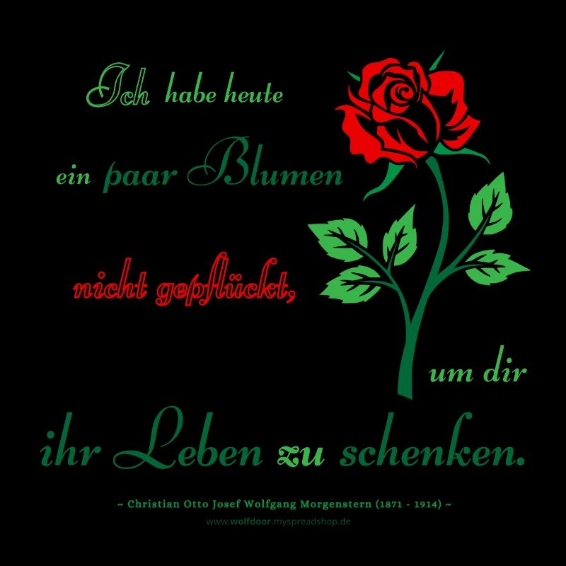 Elegante Rose mit Zitat