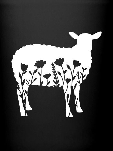 Mouton avec des fleurs