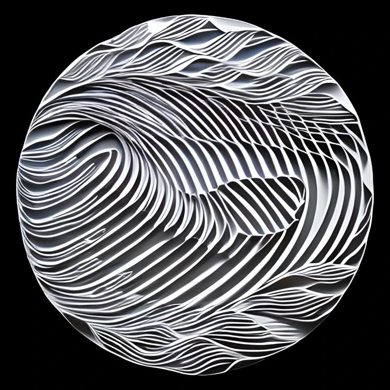 Ondes abstraites noir et blanc