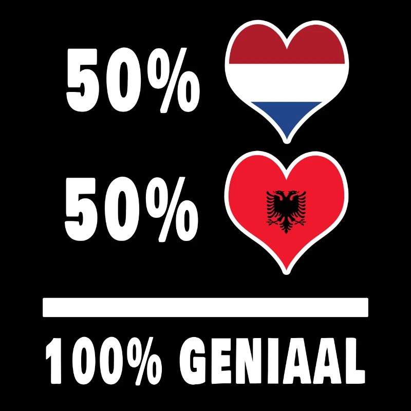 Albanie et Pays-Bas 100% Genius Flag