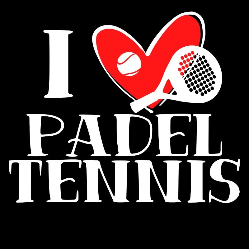 Spieler Herz Ich Liebe Padel Statement Schläger