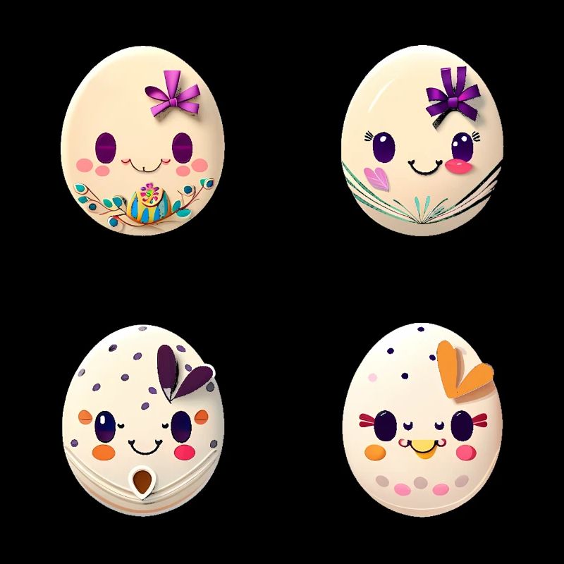 Colorful eggs painted for Easter