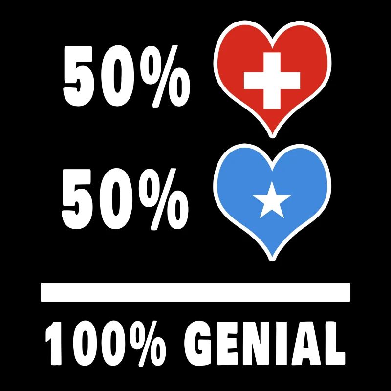 Somalia und Schweiz 100% Genial Flagge