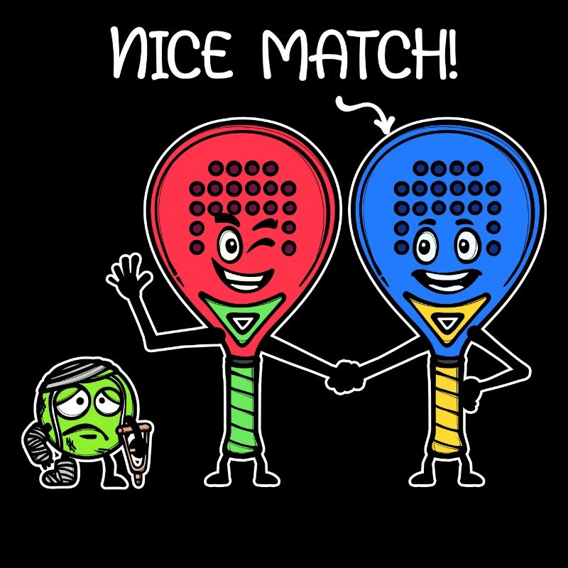 Padelteam Padel Spieler Ball Statement Racket