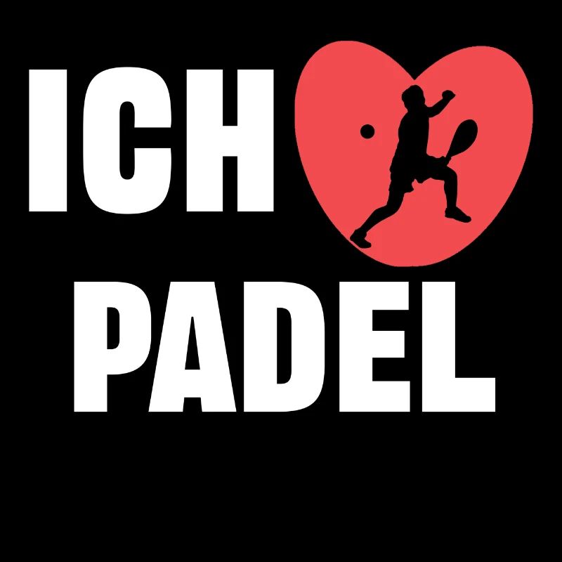Ich Liebe Padel Herz Statement Spieler Training