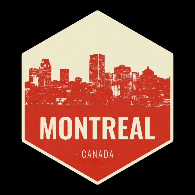 Écusson rétro Montréal Skyline