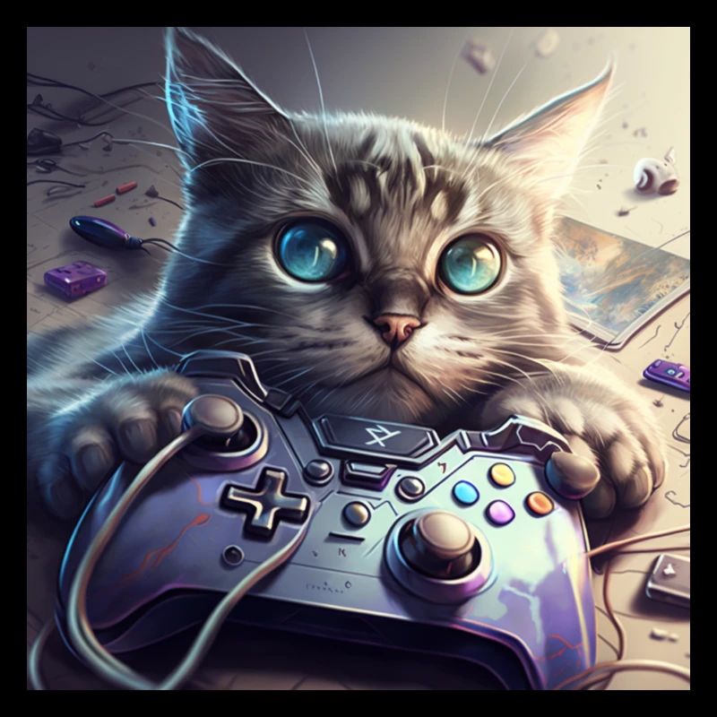 Gamercat avec manette