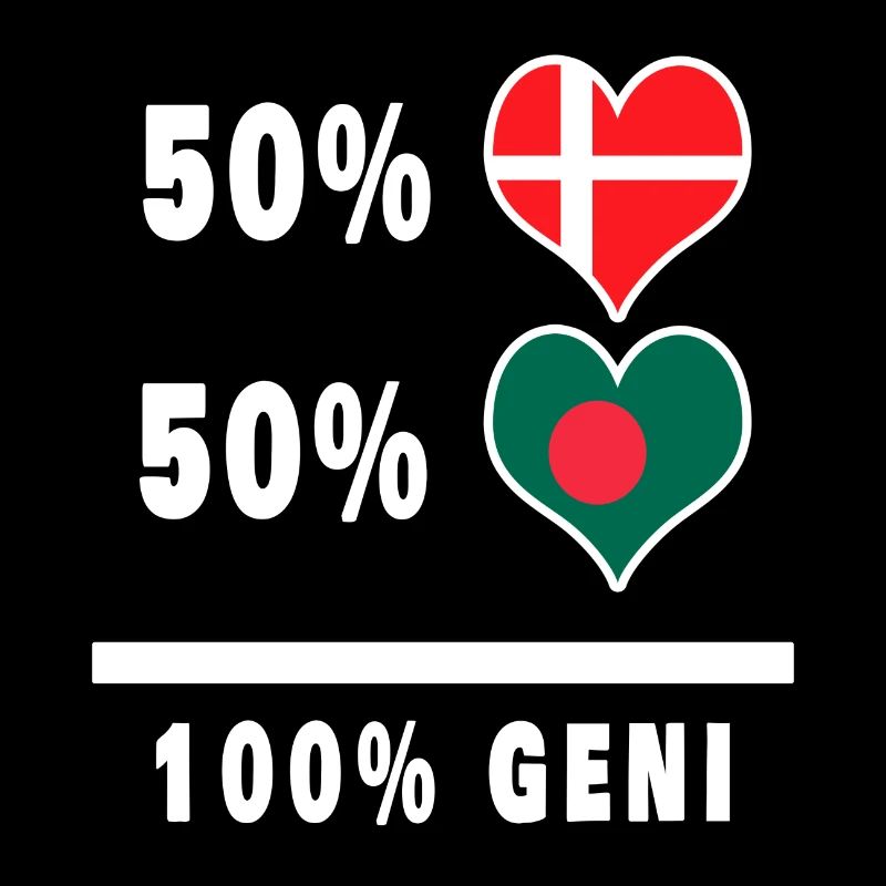 Bangladesch und Dänemark 100% geniale Flagge