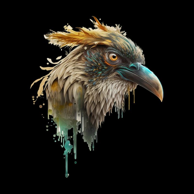 Belle tête de corbeau, design de corbeau, bel oiseau