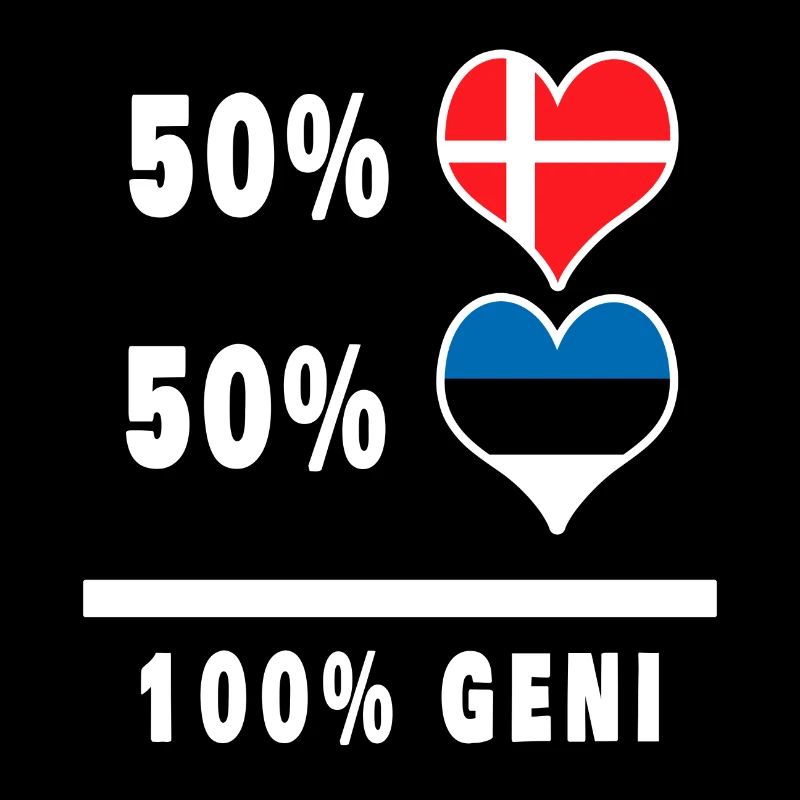 Estonie et Danemark 100% drapeau de génie