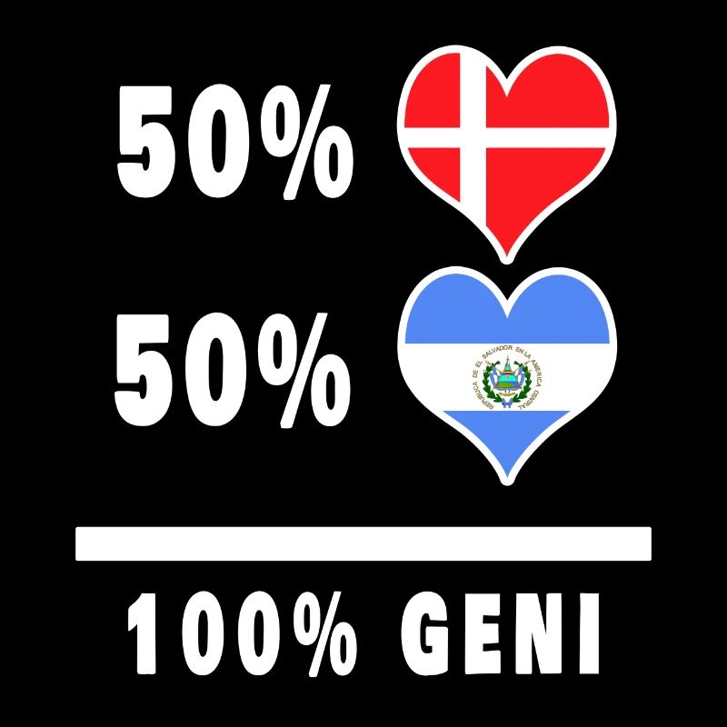 El Salvador et Danemark 100% drapeau de génie
