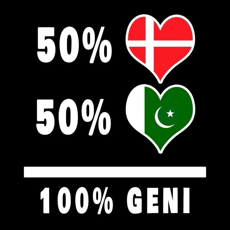 Pakistan et Danemark 100% drapeau de génie
