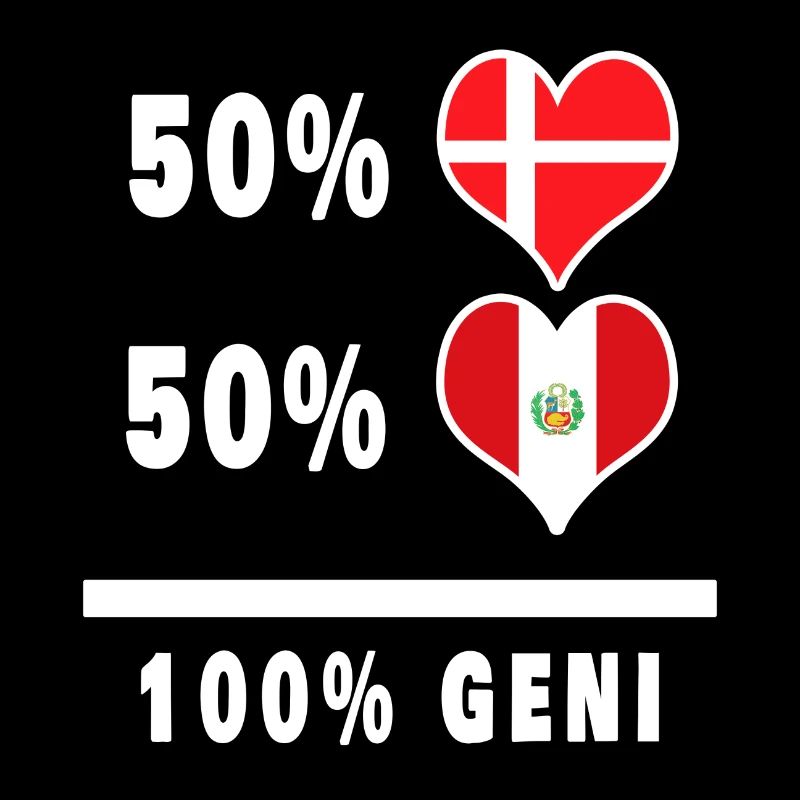 Pérou et Danemark 100% drapeau de génie