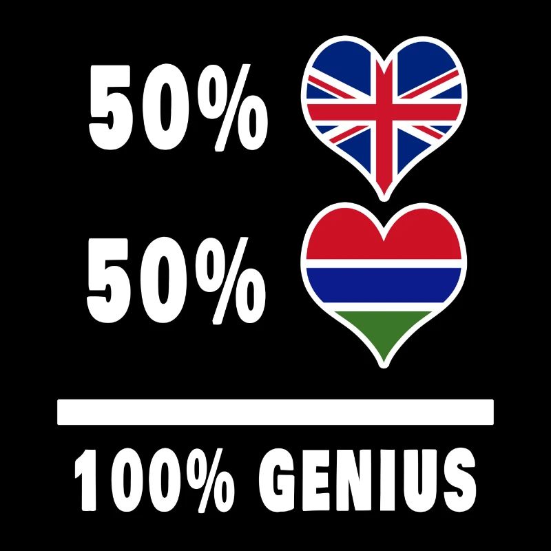 Gambia and Great Britain 100% Genius Flag