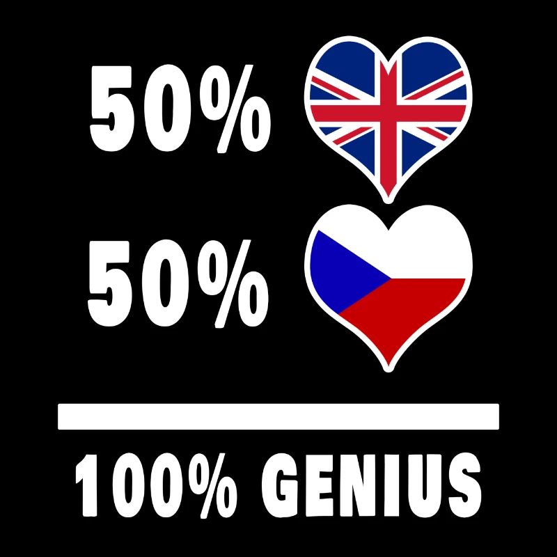 République tchèque et Grande-Bretagne 100% Genius Flag