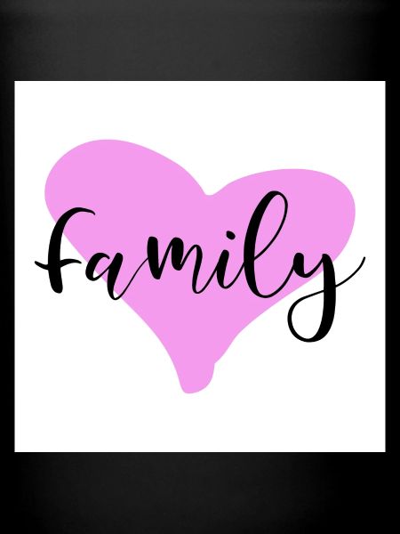 Affiche familiale avec cœur