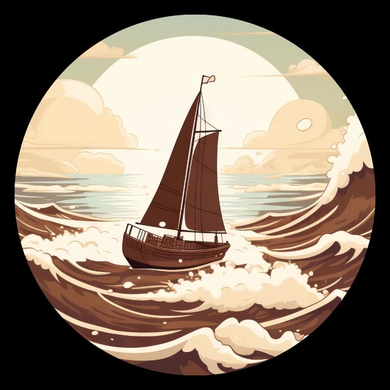 Sailing at sunset - chocolaty design