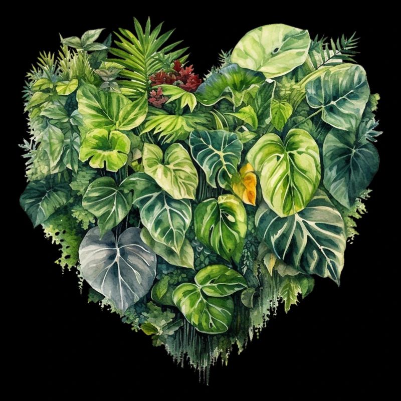 Forêt tropicale de Leaf Heart