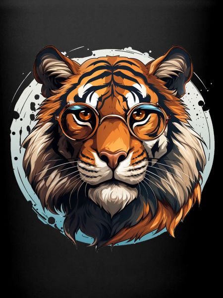 Tiger with glasses