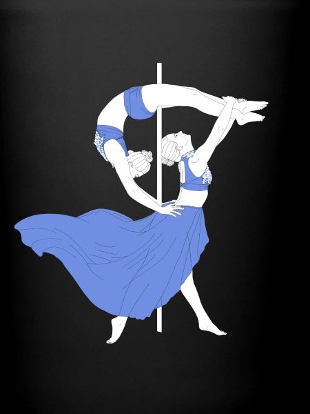 Pole Dance Blue Impression