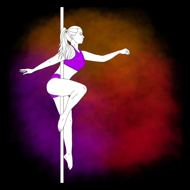 Pole Dance Neon Sunset