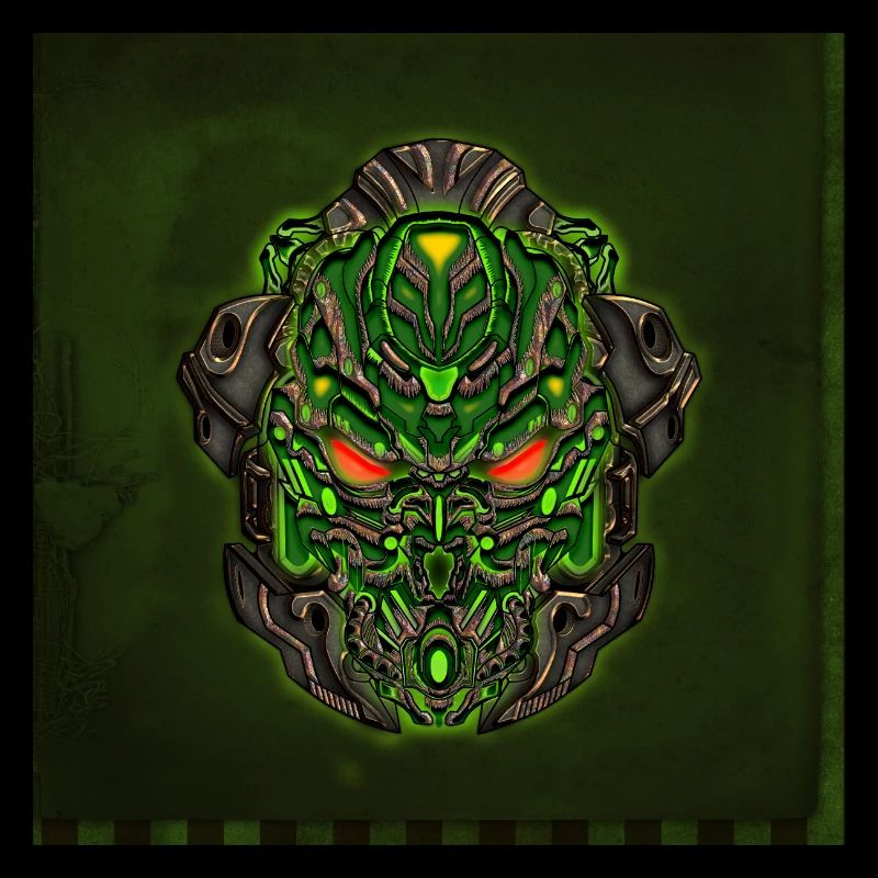 Helle Cyberpunk Maske