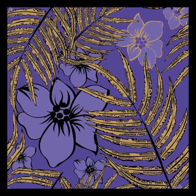 Fleurs et feuilles tropicales