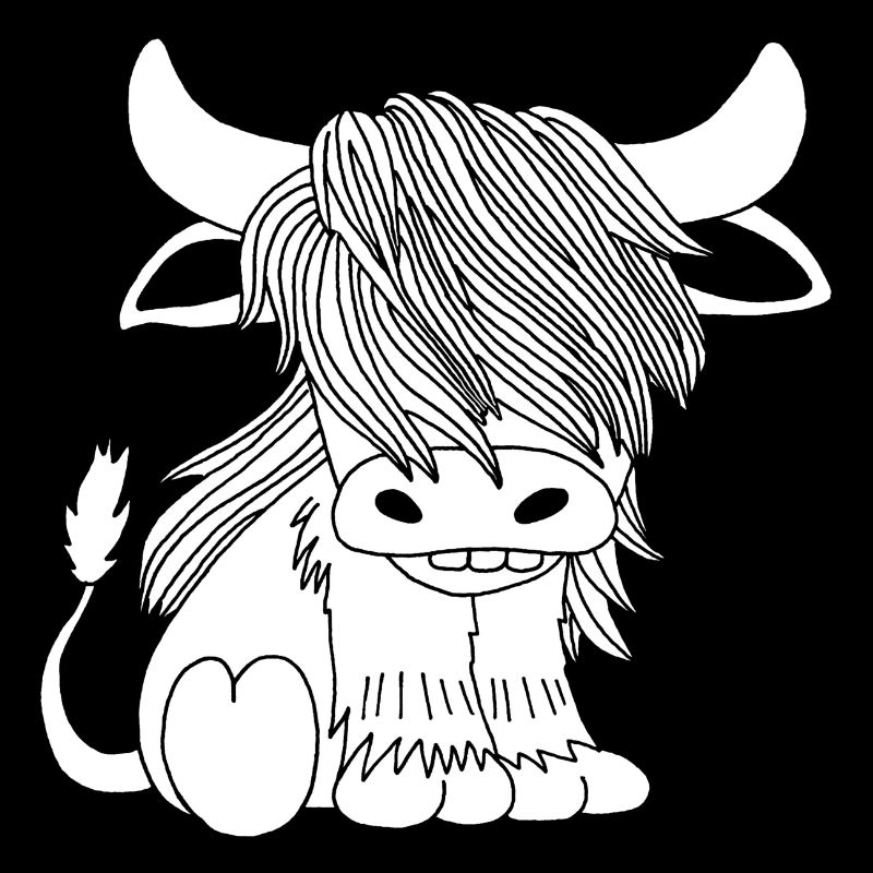 White long-haired cow