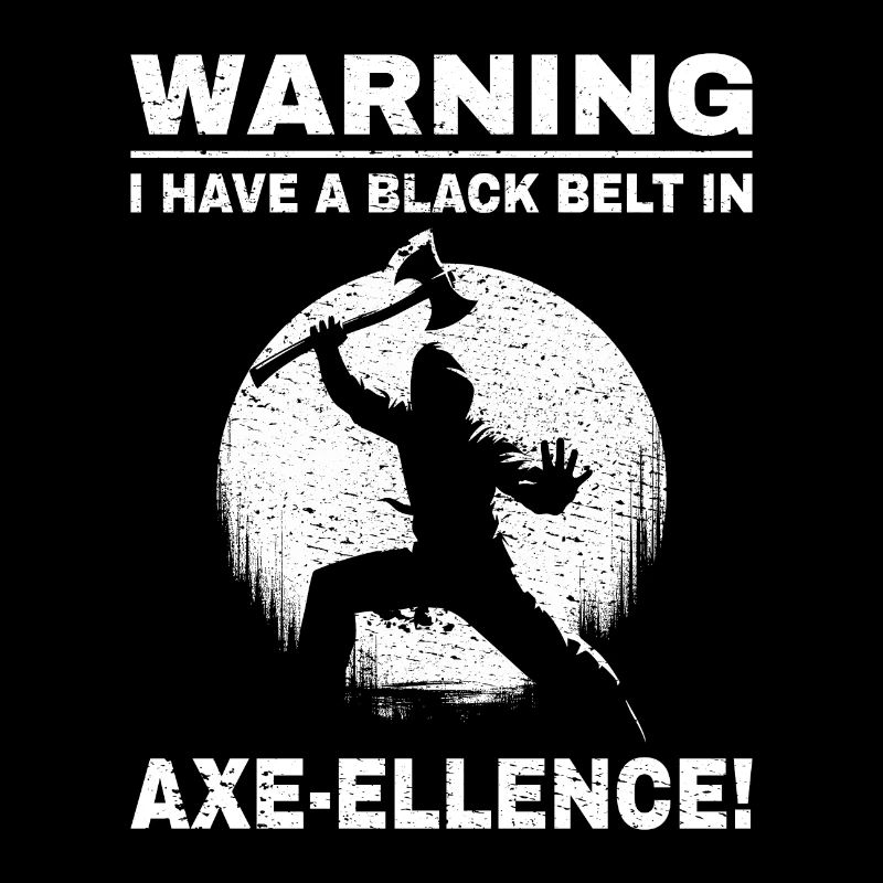 Lancer de hache Ninja Axe Thrower Black Belt Drôle