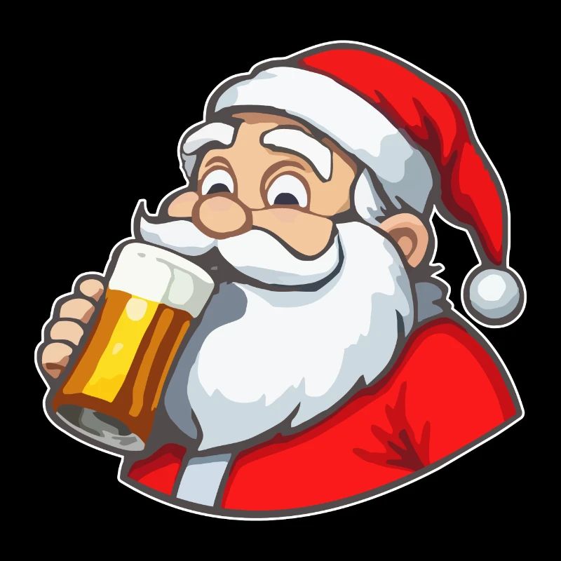 Weihnachtsmann mit Bier