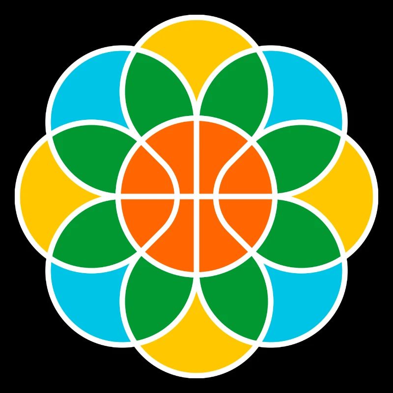 Fleur de Mandala de basket-ball