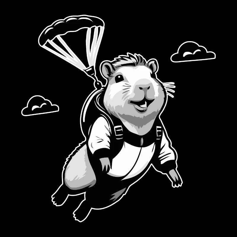 Capybara Parachutiste Parachutisme