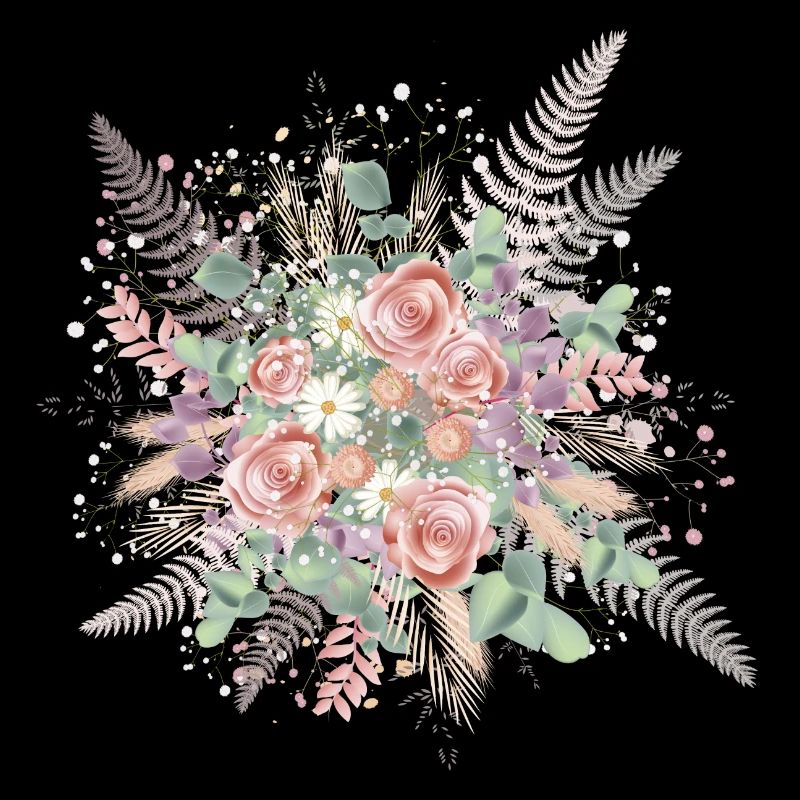 Bridal bouquet in enchanting delicate shades