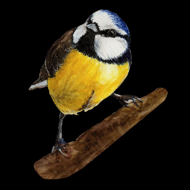 Aquarelle peinte à la main bleue