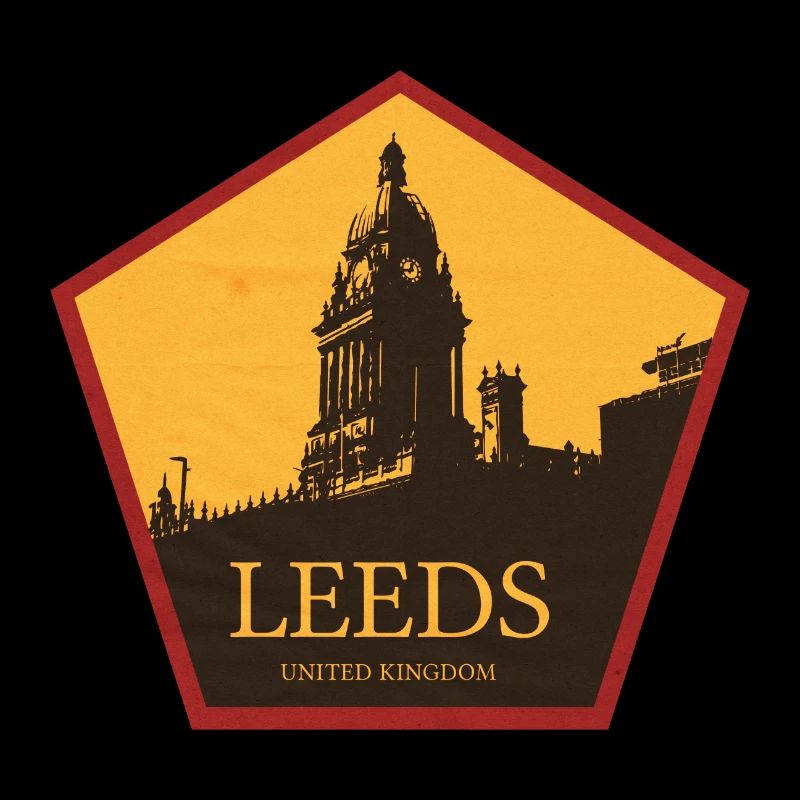 Silhouette de la tour de l’horloge de Leeds