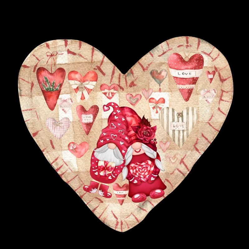 Verliebte Gartenzwerge Herz Design