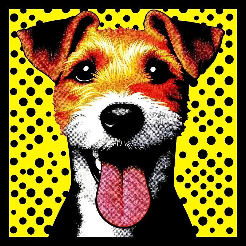 Hund Foxterrier Jack Russell Pop Art