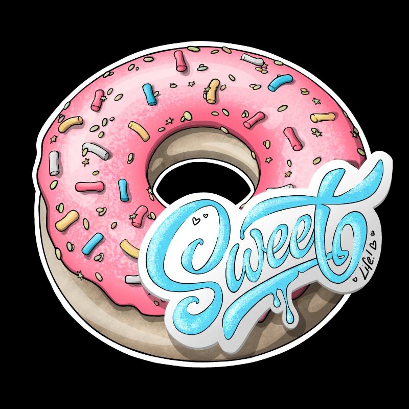 Pink Sprinkles Donut with Sweet Tag