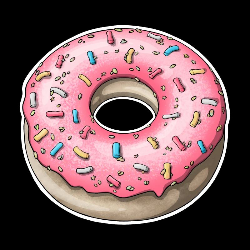 Verspieltes rosa Streusel-Donut-Design