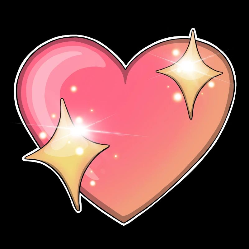 Funkelndes Herz Emblem Design