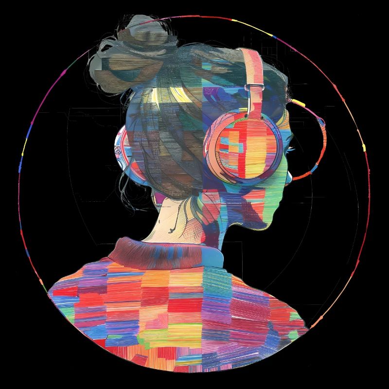 Fille avec des écouteurs