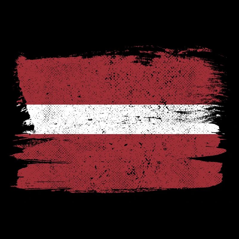 Drapeau de la Lettonie Drapeau de la paix Vintage